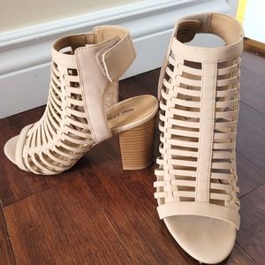 Call It Spring Size 5 Nude Sandal Strappy Heels
